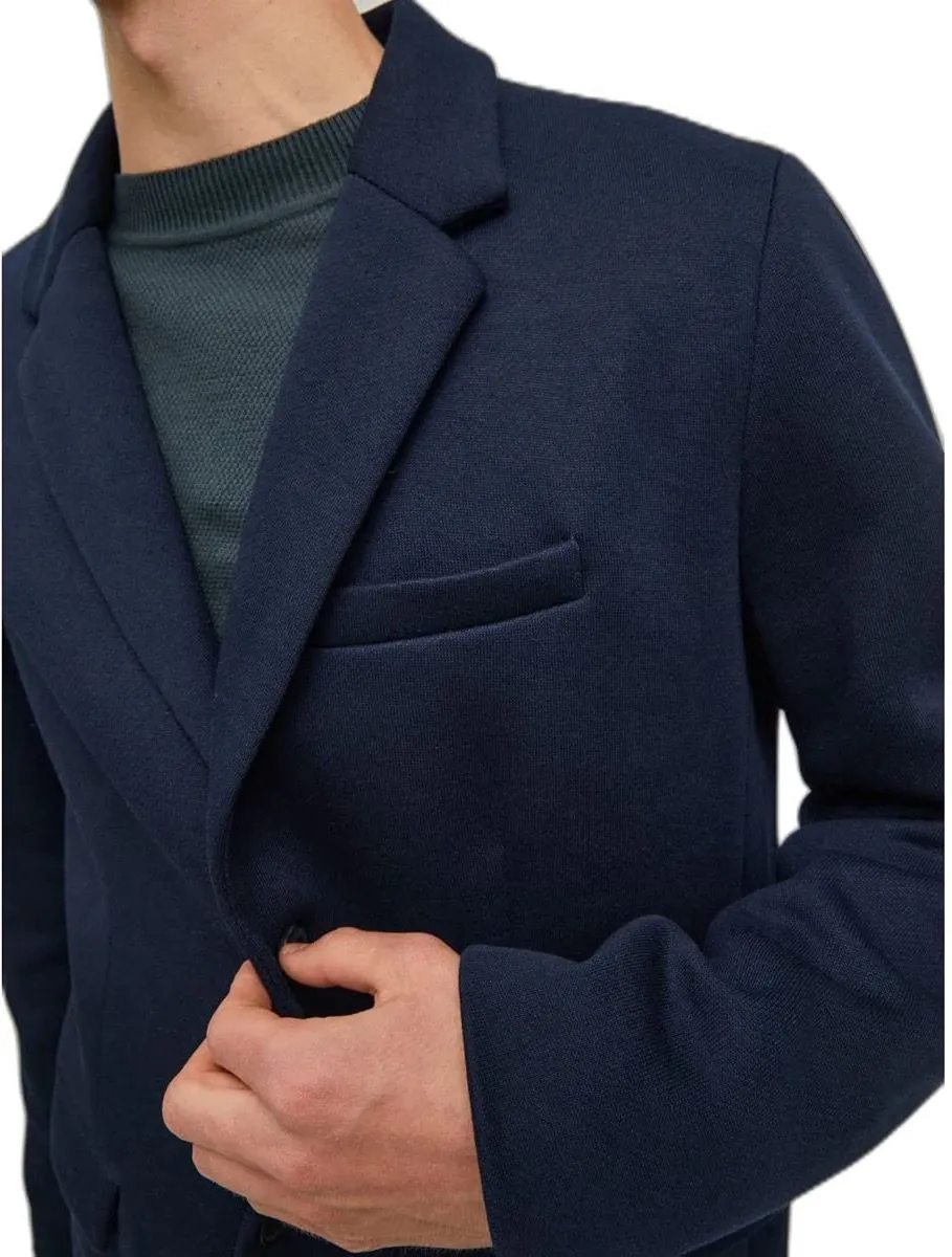 Navy Blazer Jack and Jones Long Marco Coat Jacket