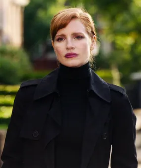 Jessica Chastain Black Coat - The 355