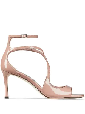 JIMMY CHOO Azia 75 Pastel Pink Patent Leather Sandals