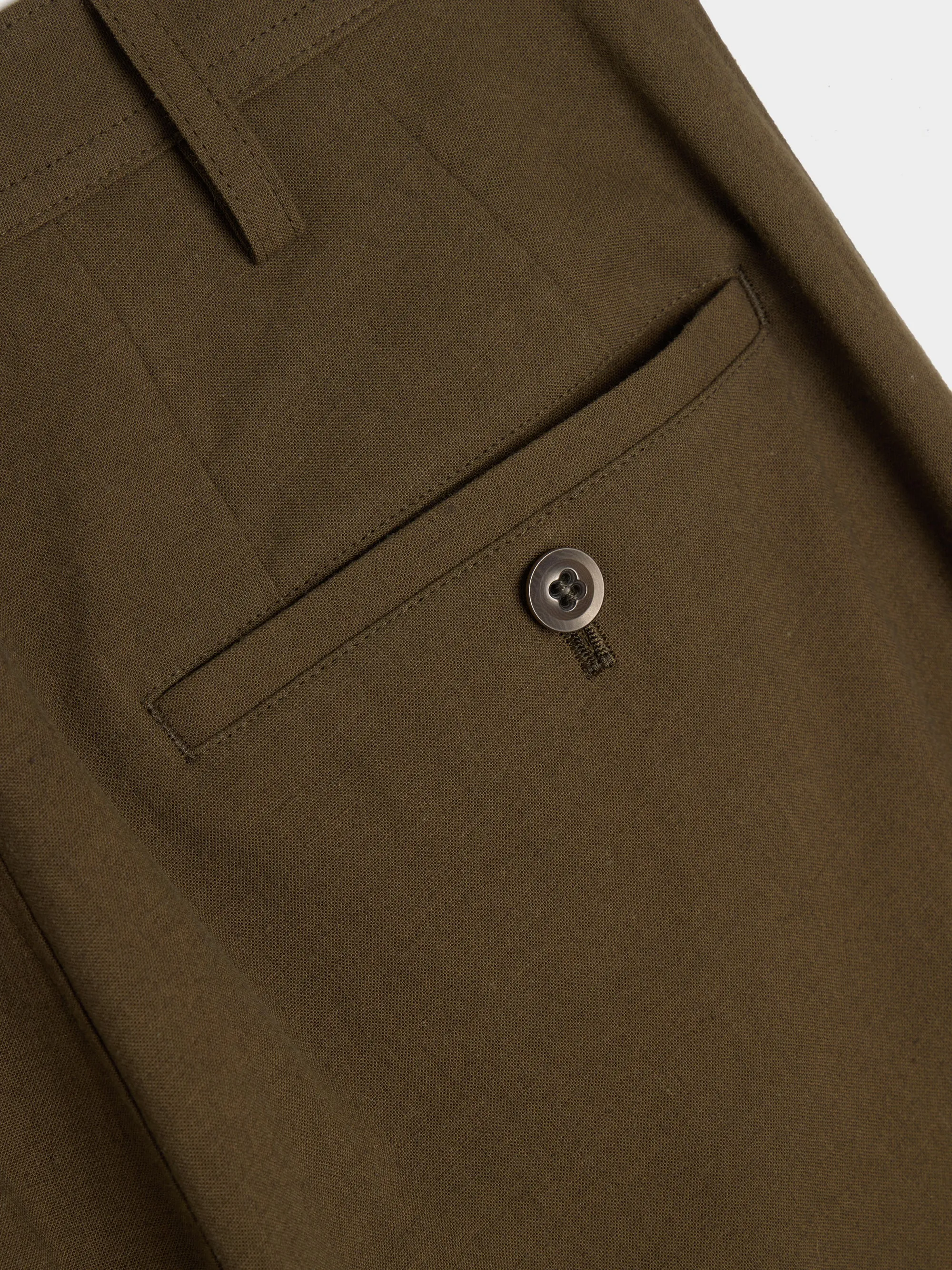 KA Double Tuck Tapered Pant Khaki