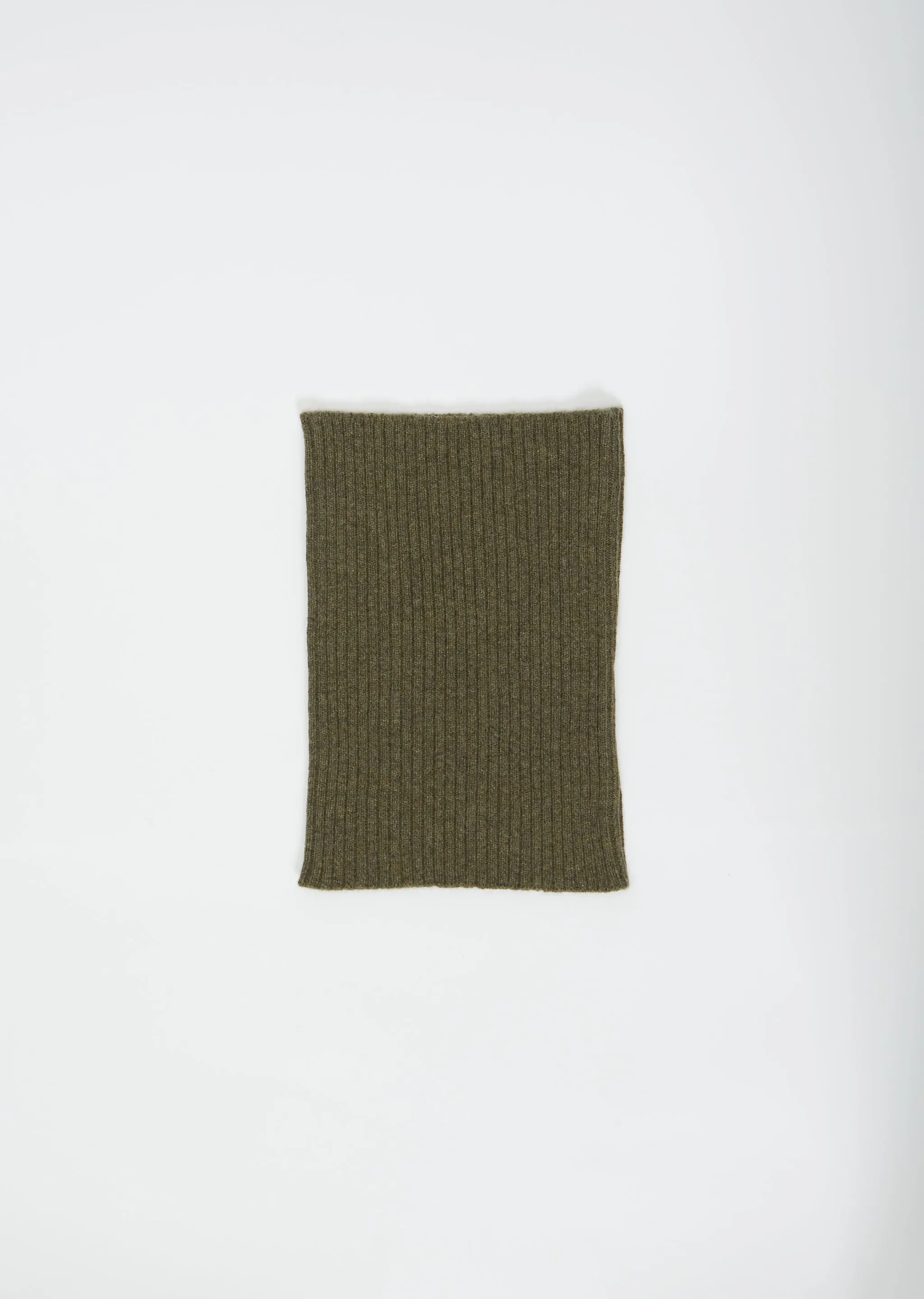 Khaki Wool and Cashmere Neck Warmer