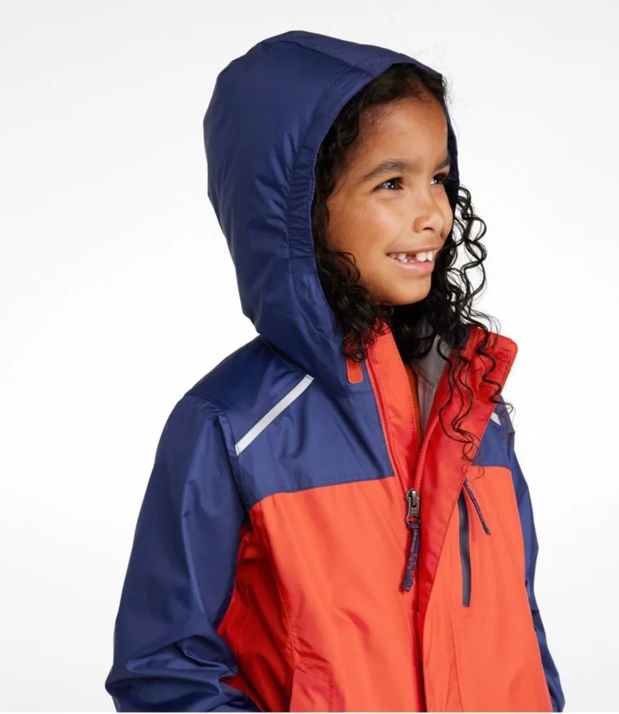 Kids' Colorblock Rain Jacket for Hiking Trail