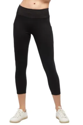 Knit Legging with Side Pockets-Black