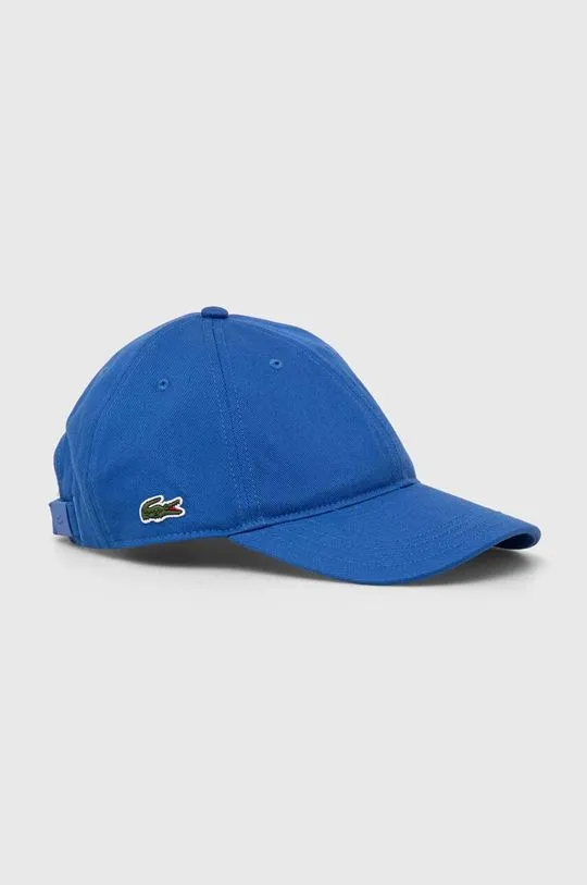 Smooth Blue Lacoste Cotton Baseball Cap