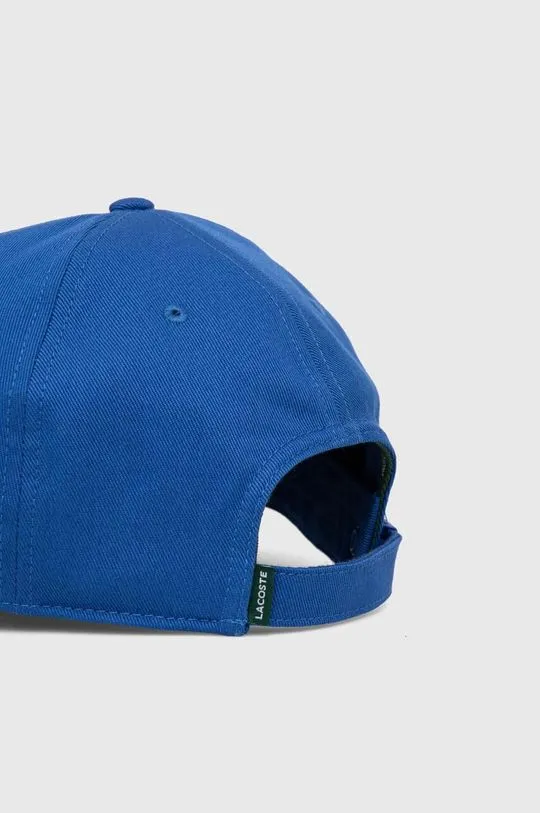 Smooth Blue Lacoste Cotton Baseball Cap