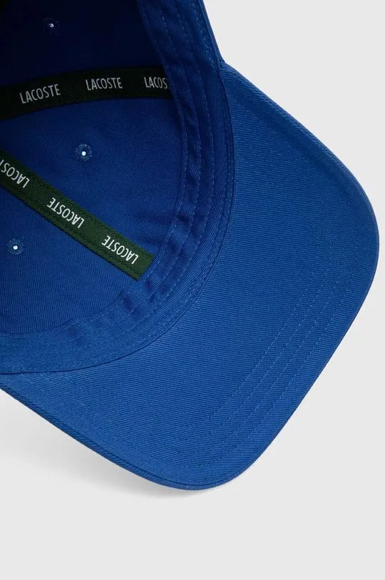 Smooth Blue Lacoste Cotton Baseball Cap