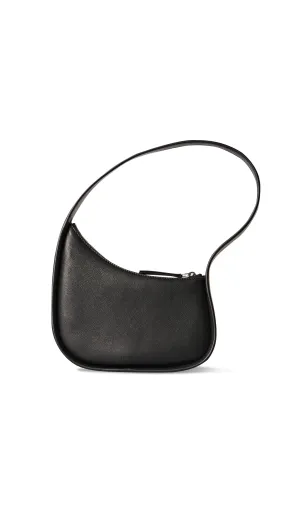 Leather Black Half Moon Bag