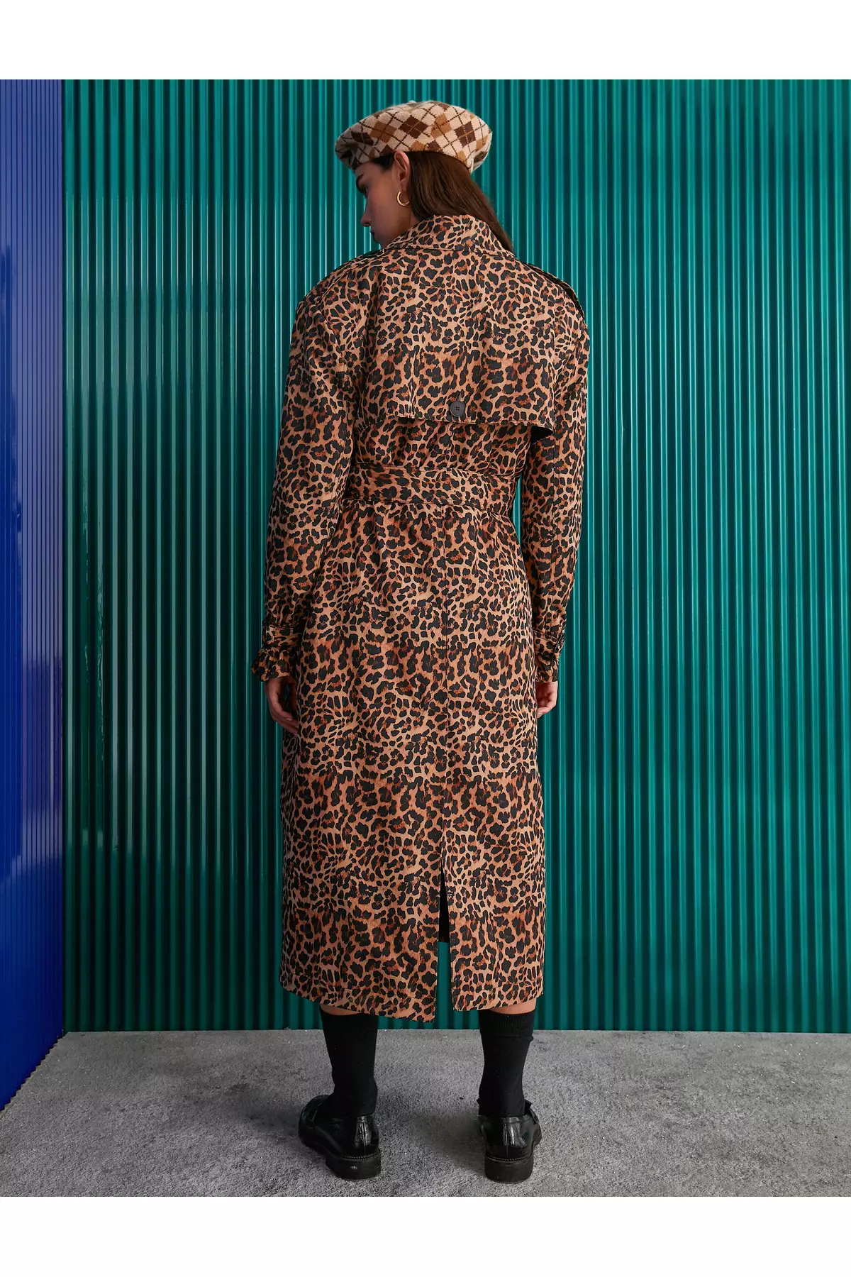 Leopard Print Trench Coat with Belt Ostw167a by Koton - Women - Leopard Pattern Coat