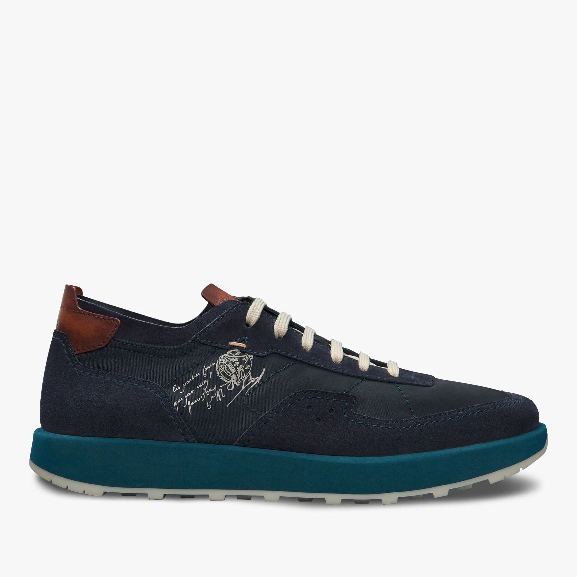 Light Track Suede and Nylon Sneaker - Calf Leather