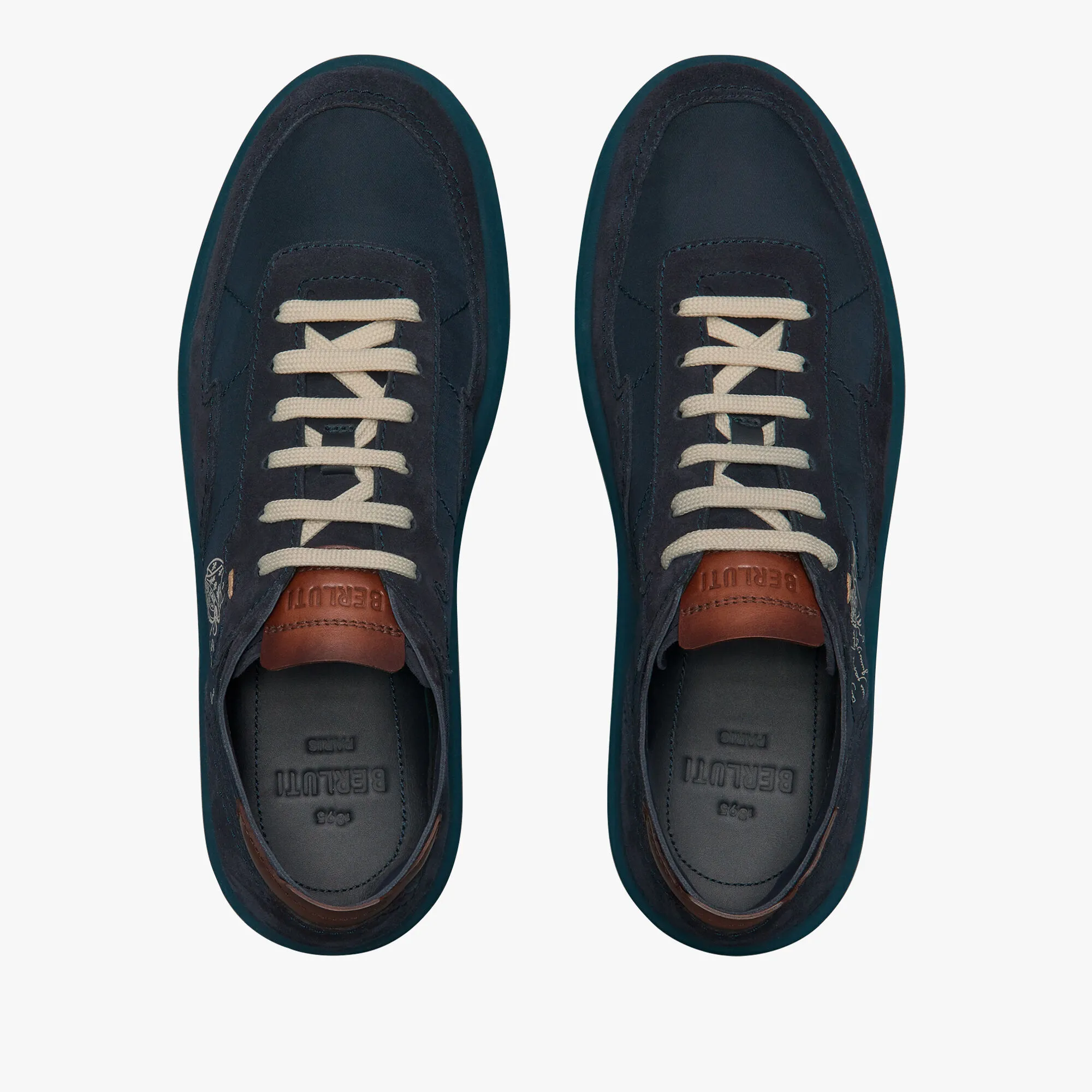 Light Track Suede and Nylon Sneaker - Calf Leather