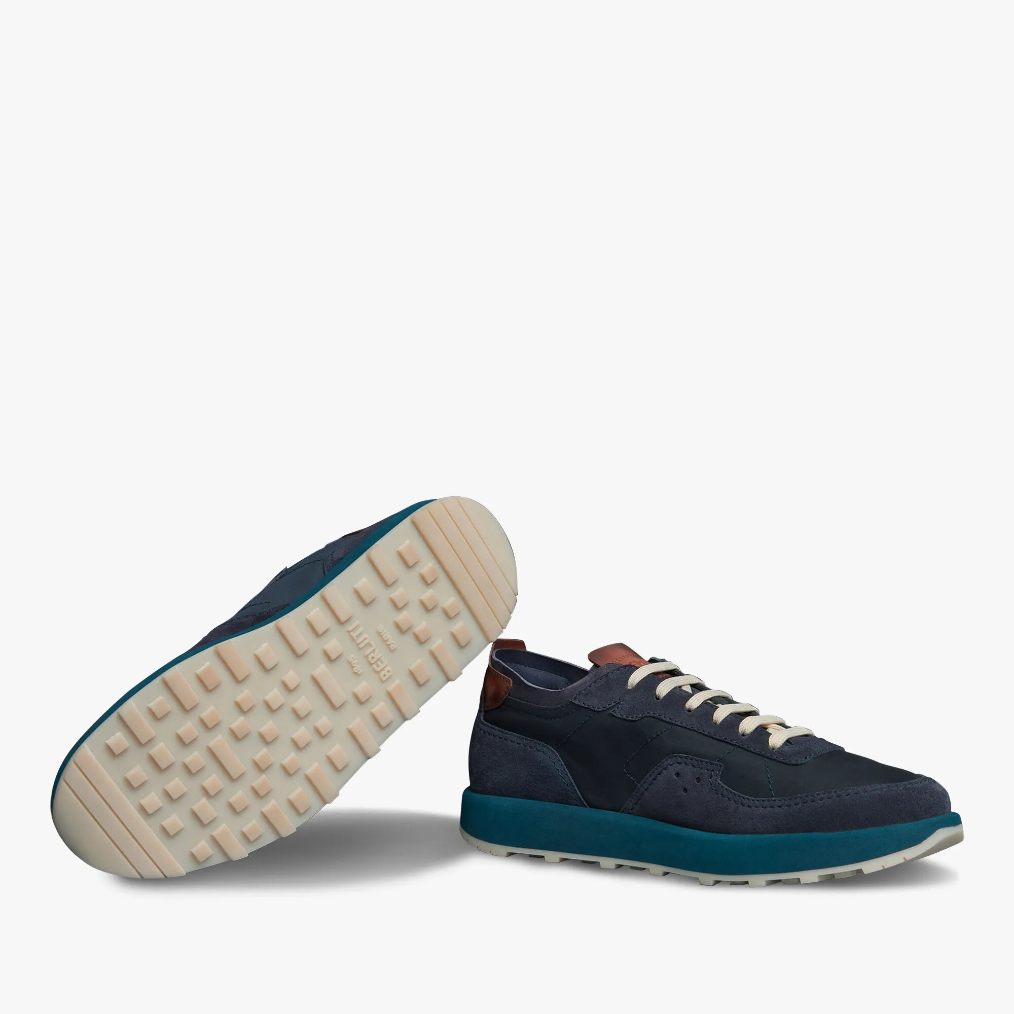 Light Track Suede and Nylon Sneaker - Calf Leather