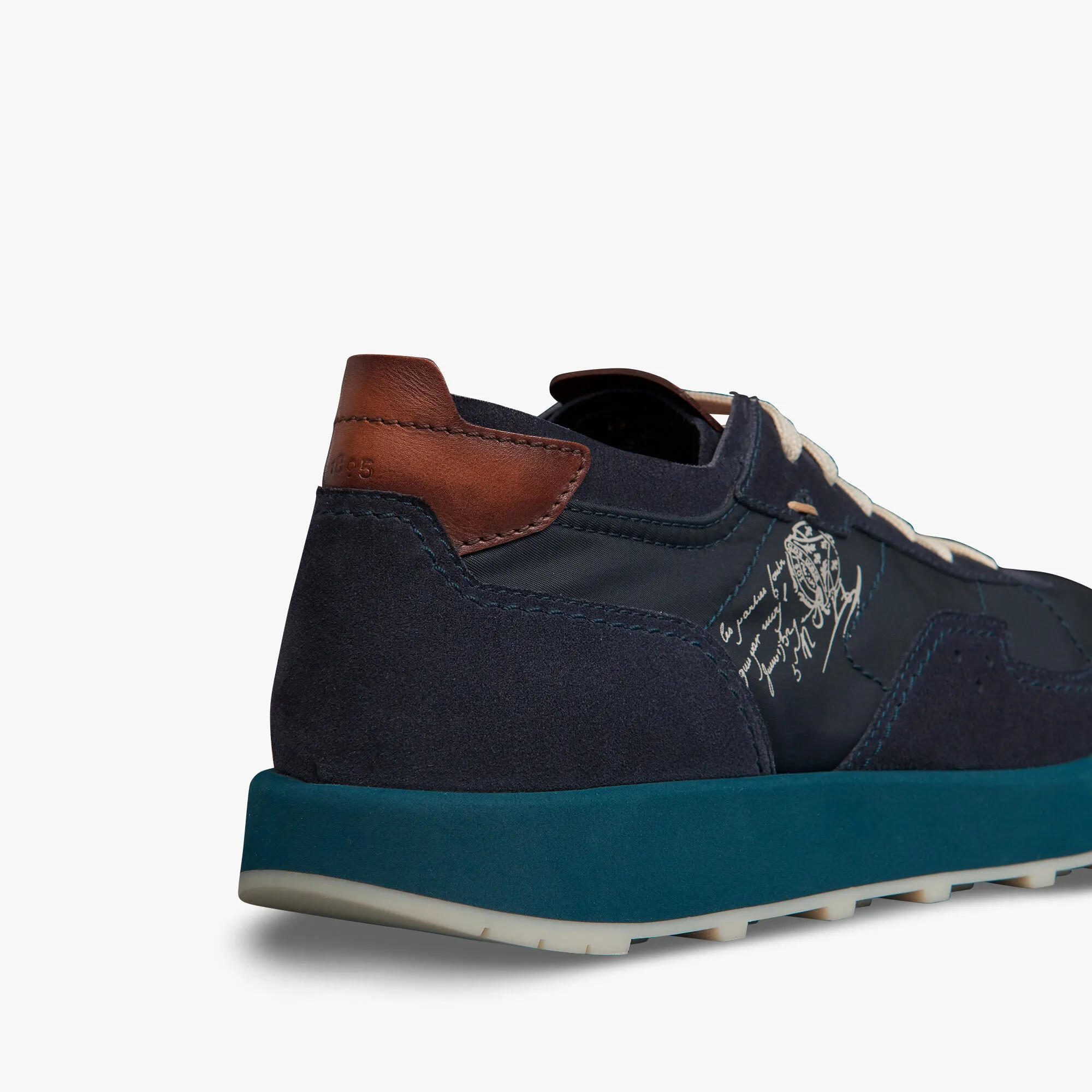 Light Track Suede and Nylon Sneaker - Calf Leather