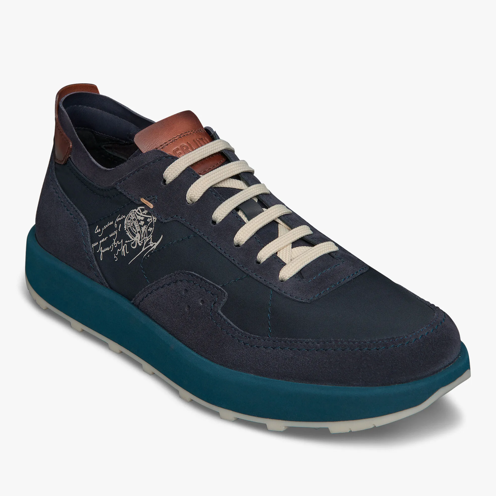 Light Track Suede and Nylon Sneaker - Calf Leather