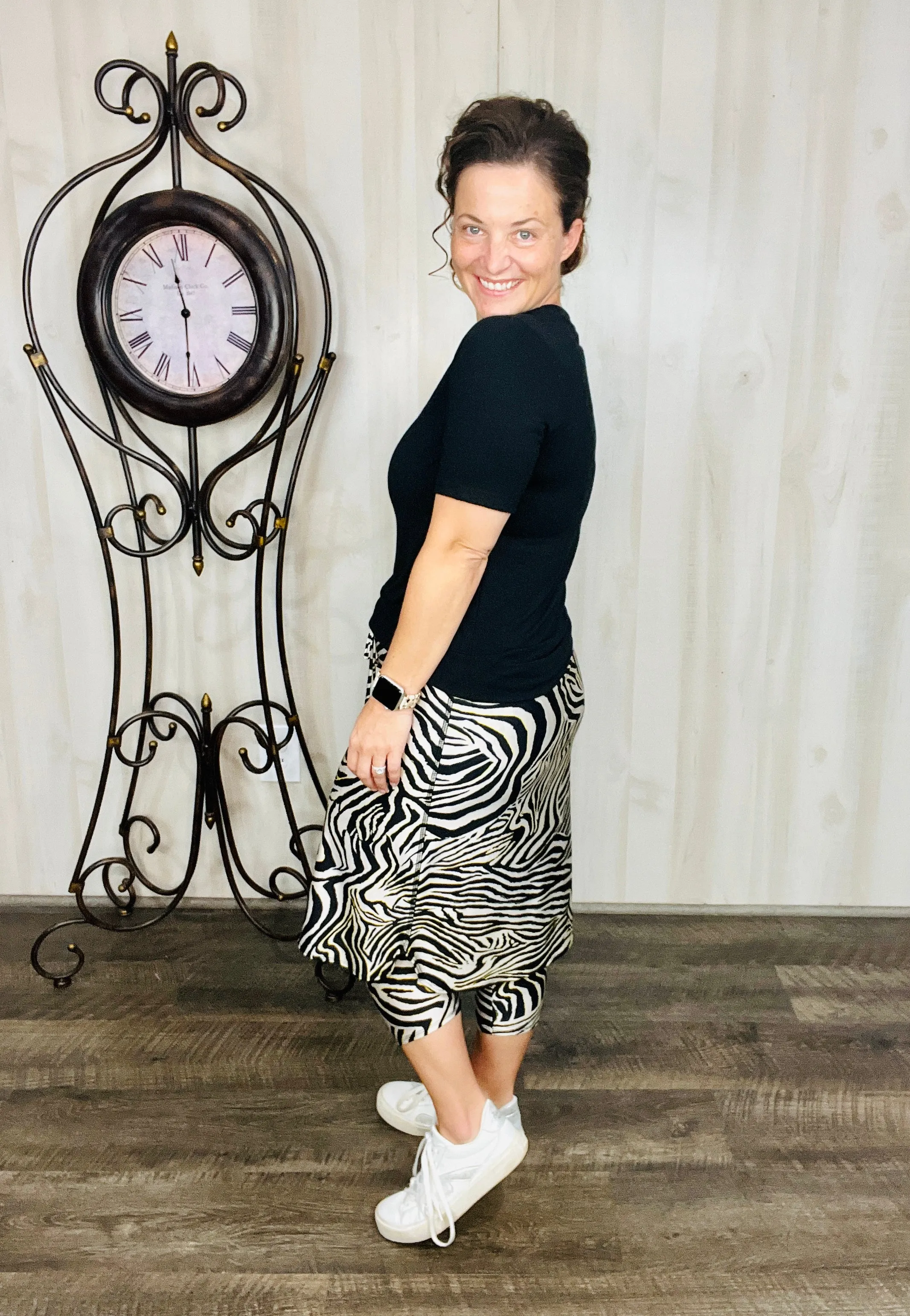 Zebra Print Swim Skirt (Capri Leggings)