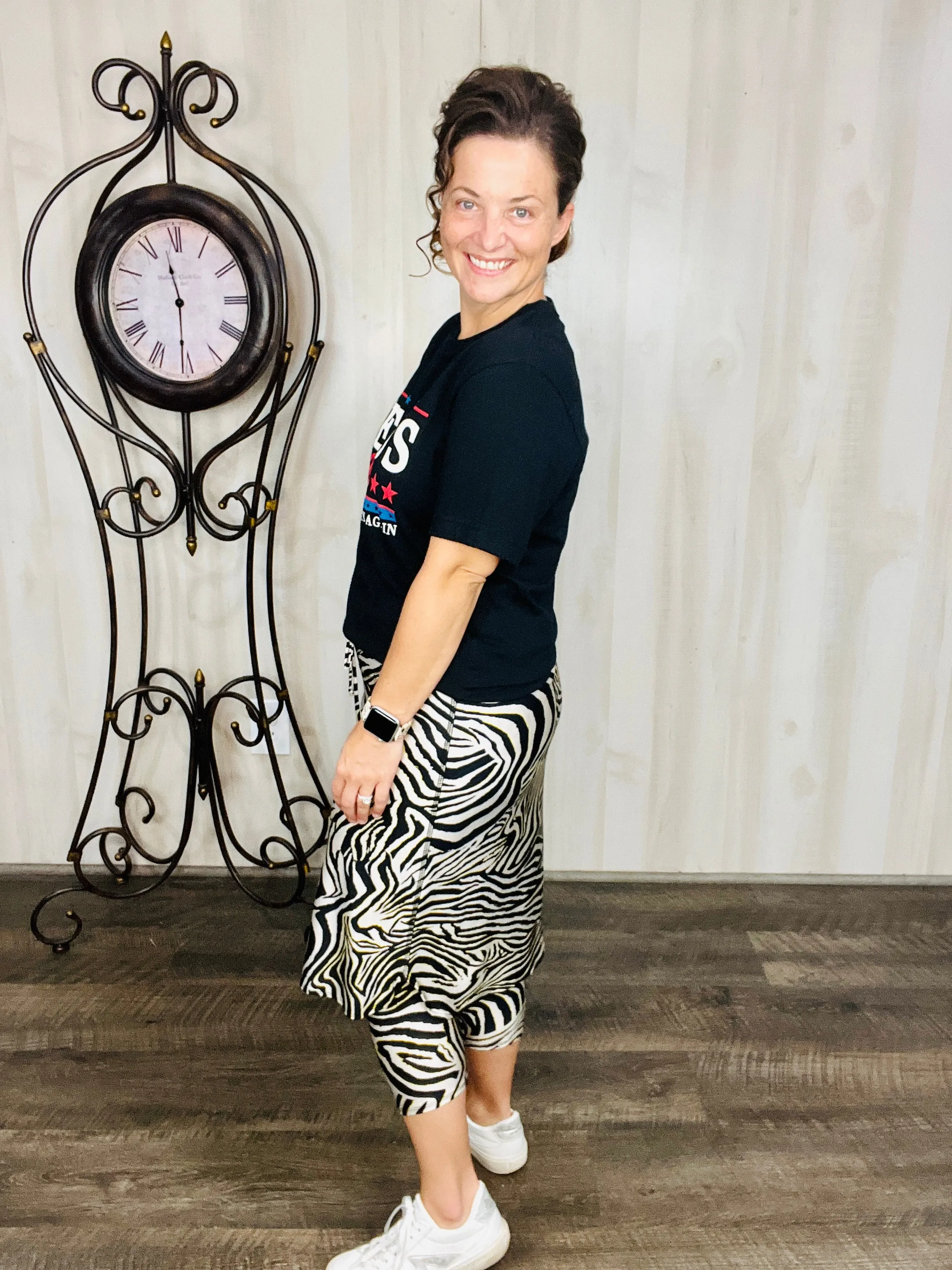 Zebra Print Swim Skirt (Capri Leggings)