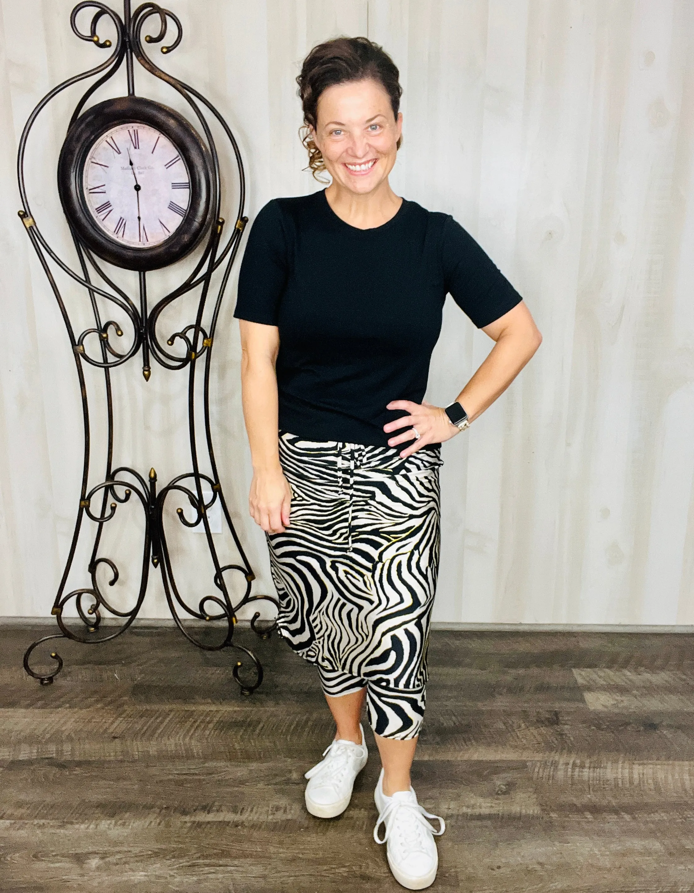 Zebra Print Swim Skirt (Capri Leggings)