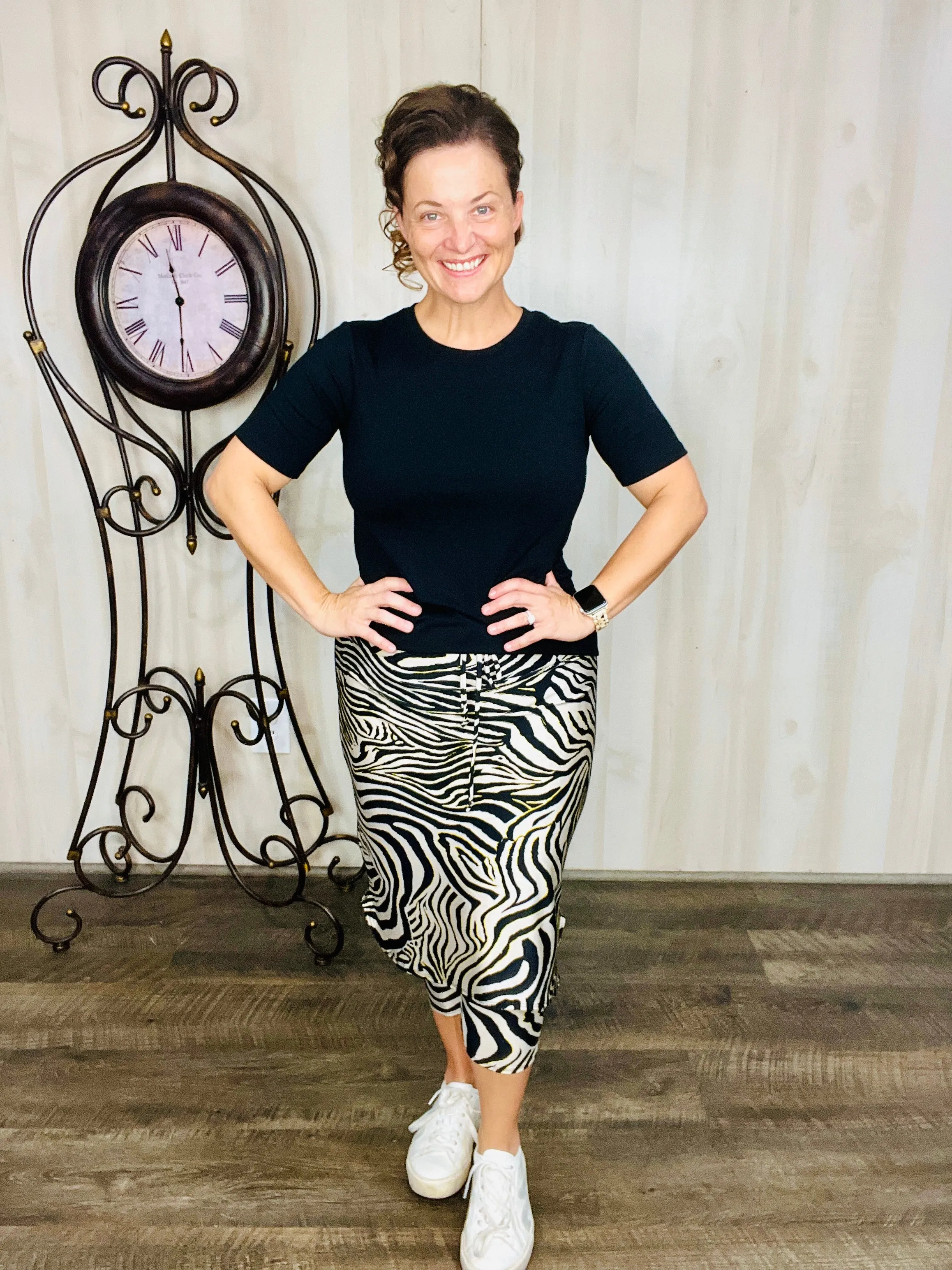 Zebra Print Swim Skirt (Capri Leggings)