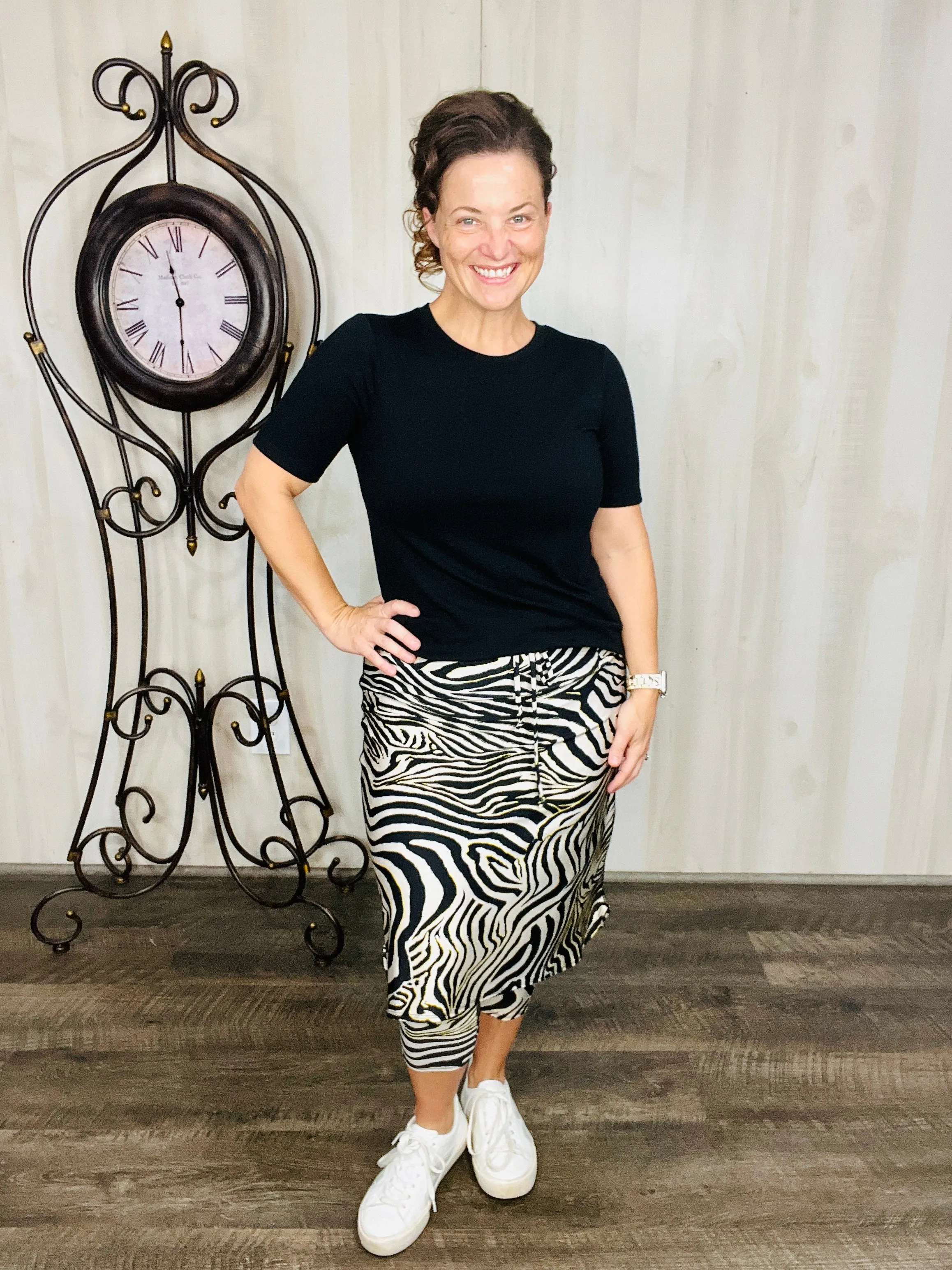 Zebra Print Swim Skirt (Capri Leggings)