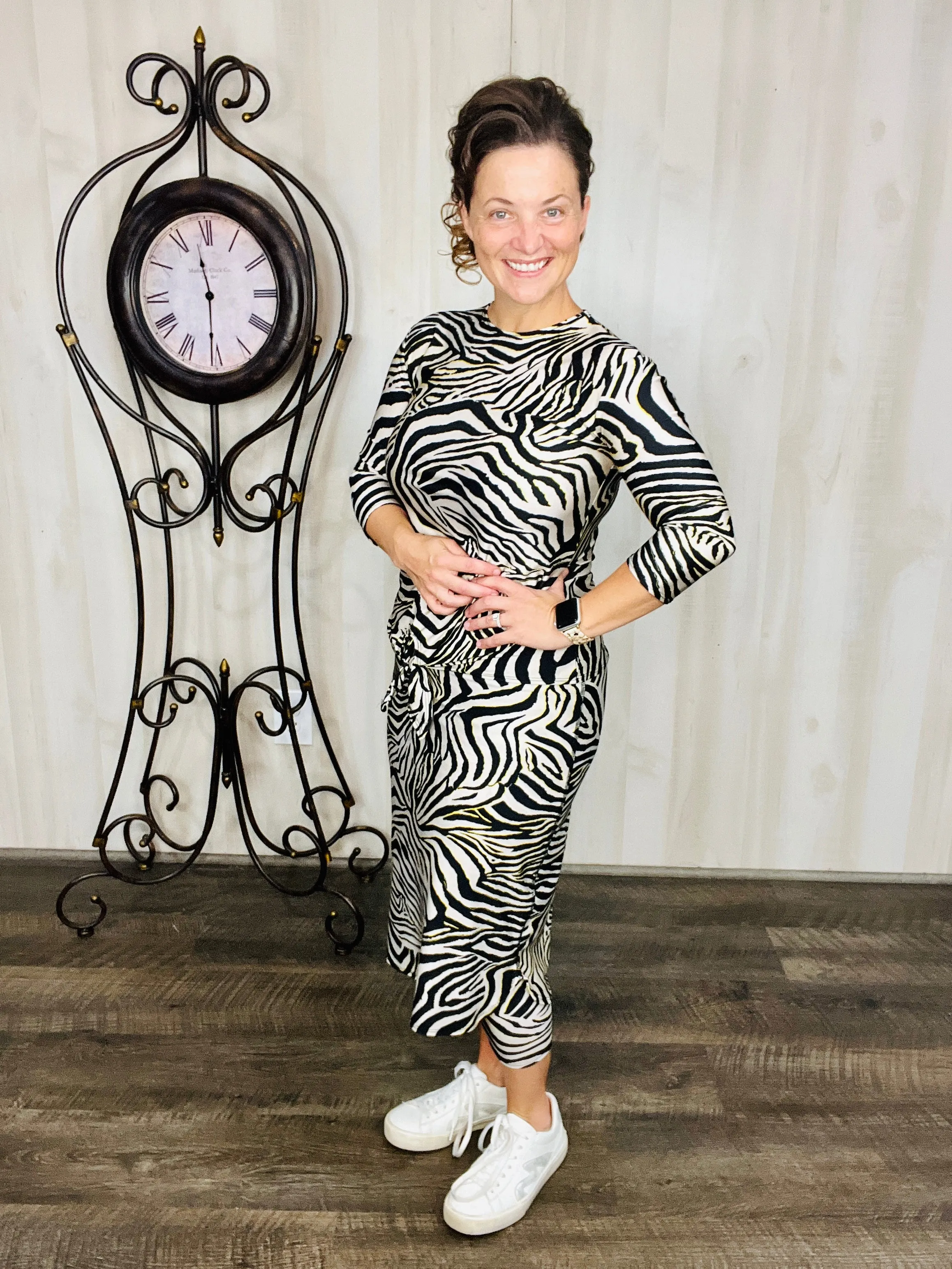 Zebra Print Swim Skirt (Capri Leggings)