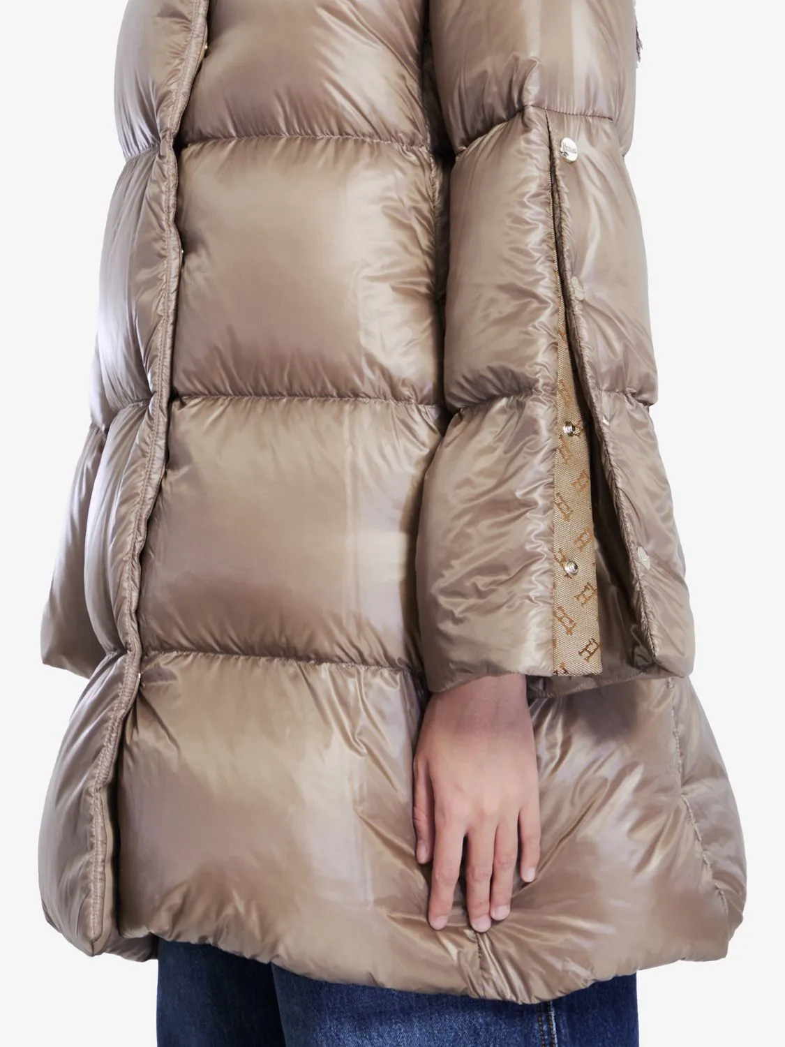 Nylon Long Puffer Coat