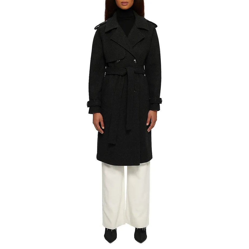 Long Vegan Wool Coat by Noize Raquel