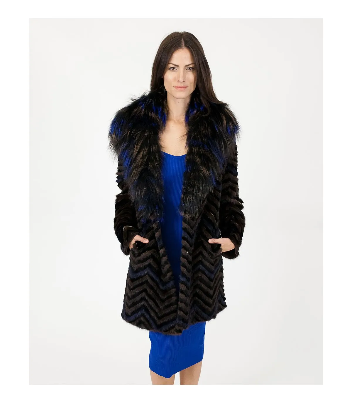 Luxurious Mink, Fox, Rex Stroller Coat at FurSource.com