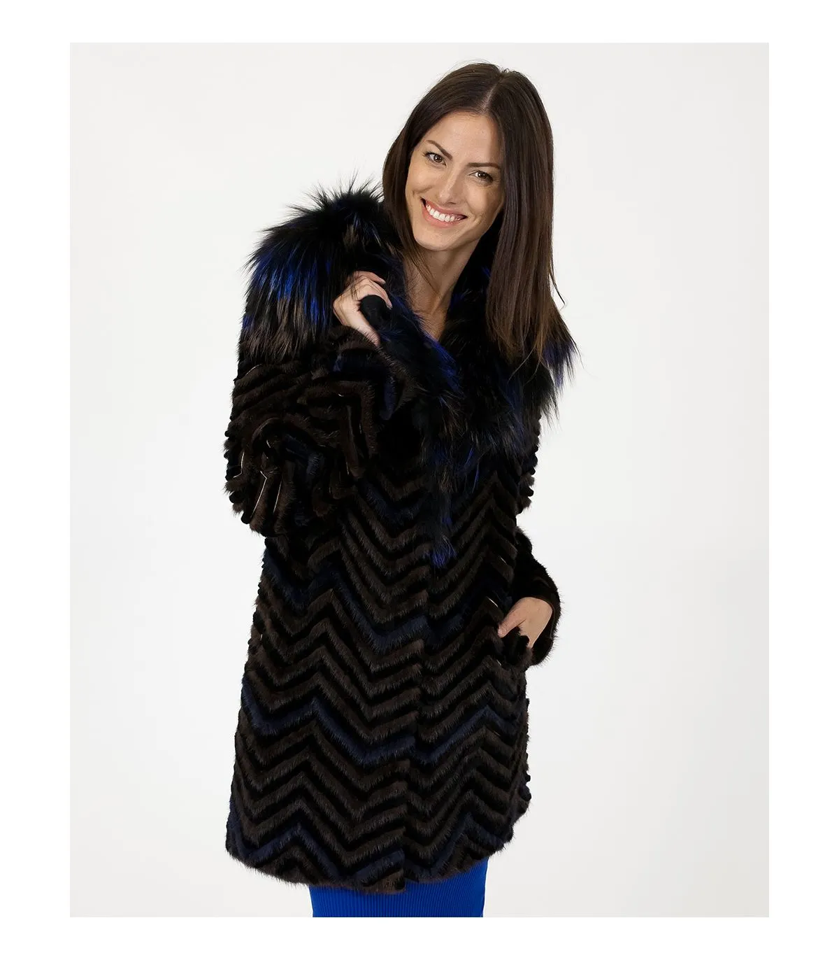 Luxurious Mink, Fox, Rex Stroller Coat at FurSource.com