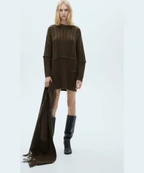 Cable Knit Dress by MANGO