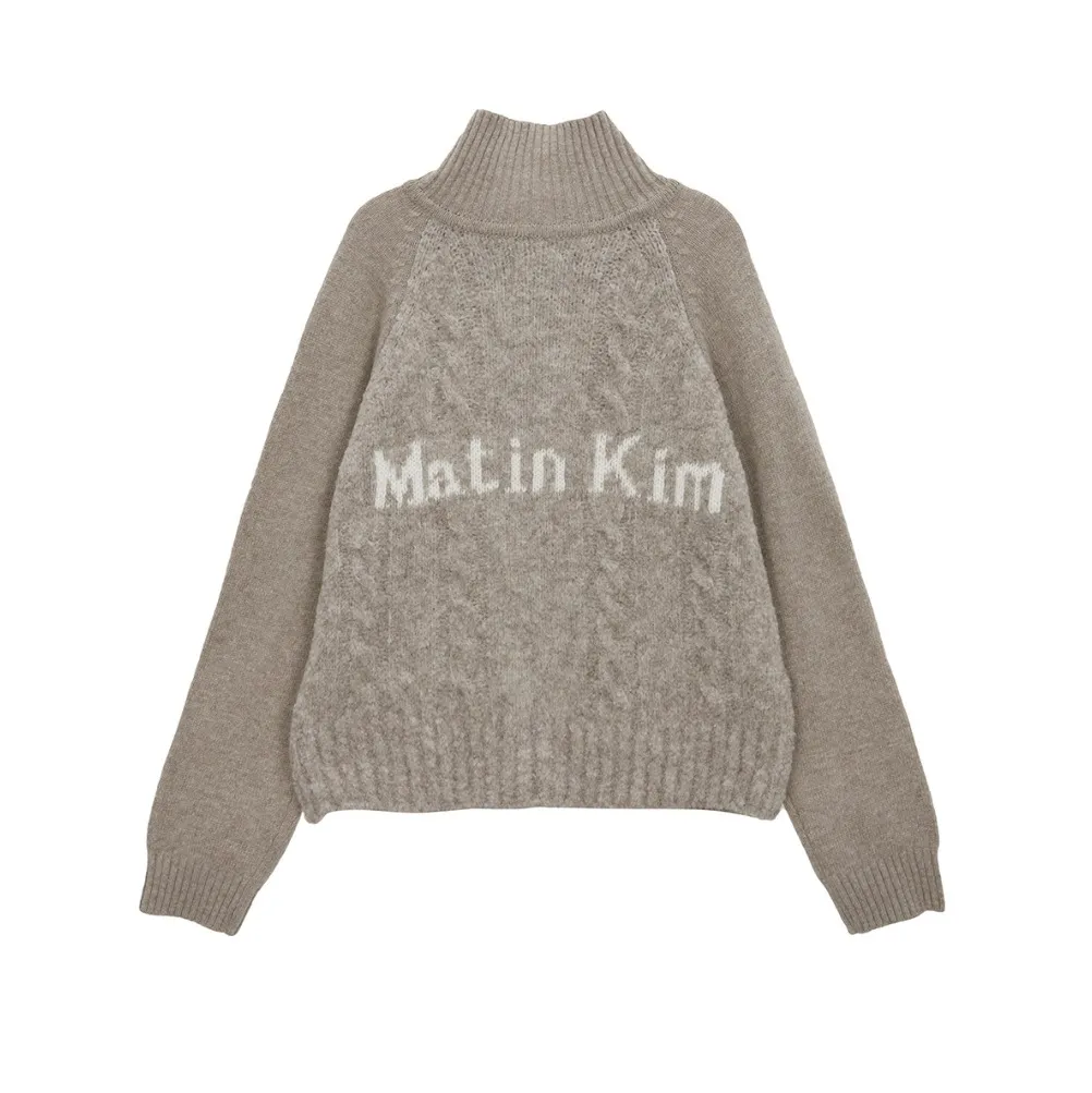 Matin Kim Casual Style Street Style Cardigans Logo