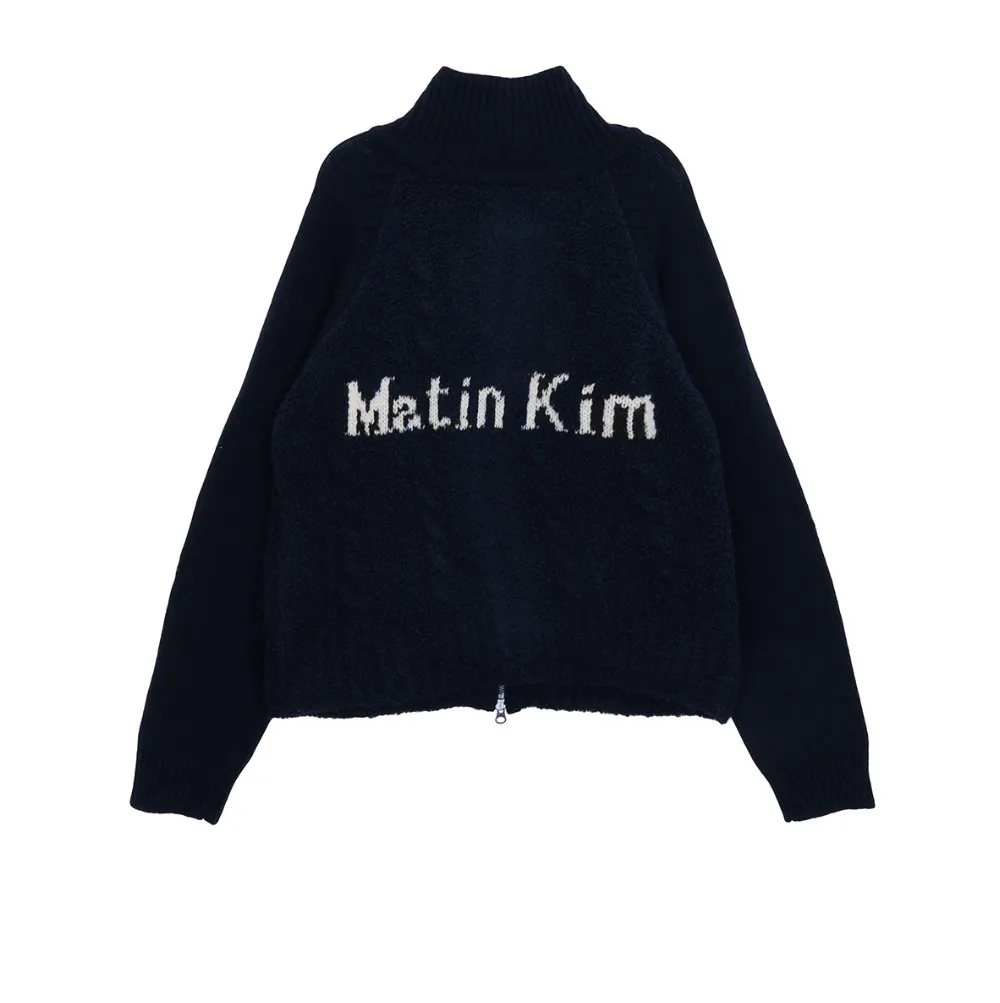 Matin Kim Casual Style Street Style Cardigans Logo