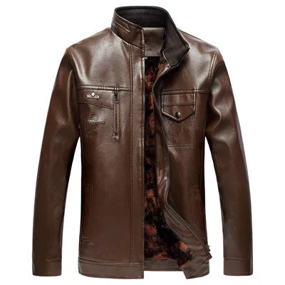 Men's Best Seller PU Leather Jacket with Turn-down Collar - Slim Fit Coats for Men - Stylish SM6 Manufacturer