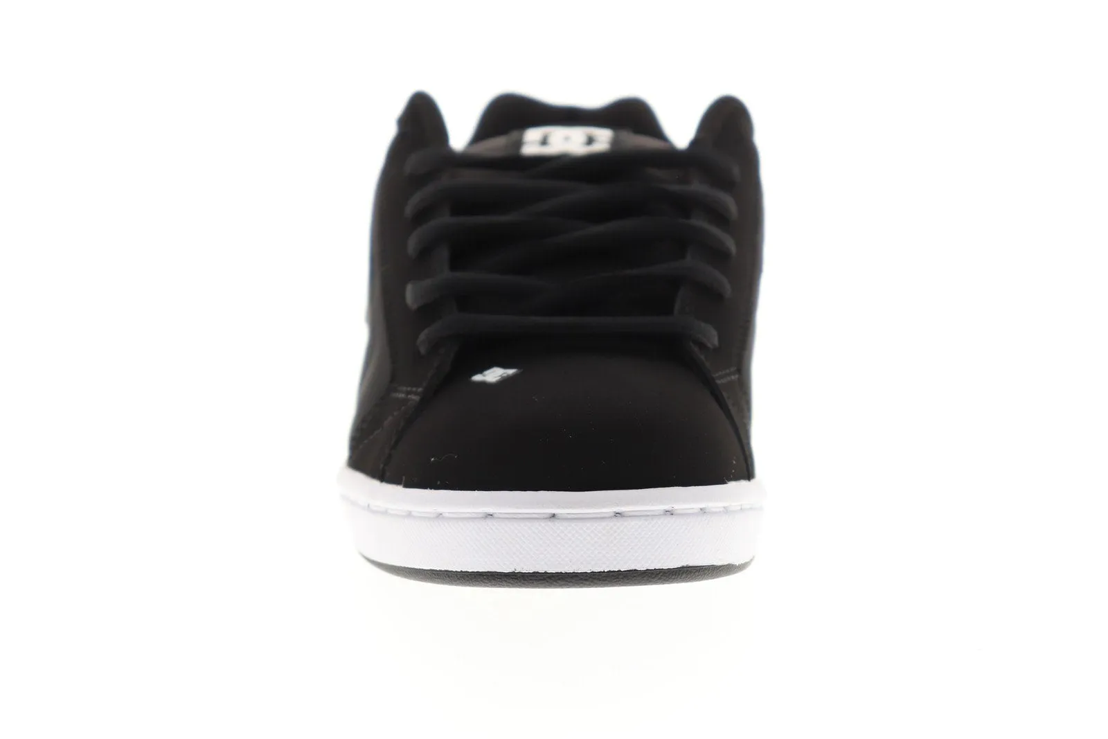 Men's Black Leather Skate Sneakers Shoes