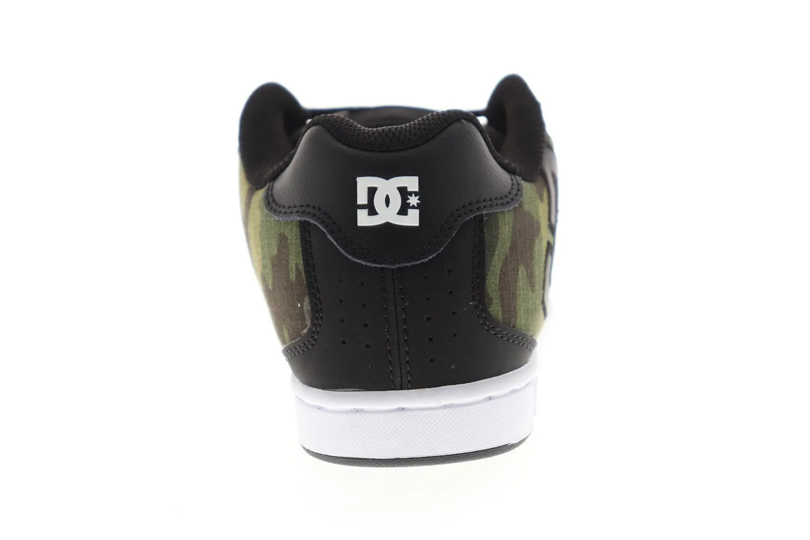 Men's Black Leather Skate Sneakers Shoes