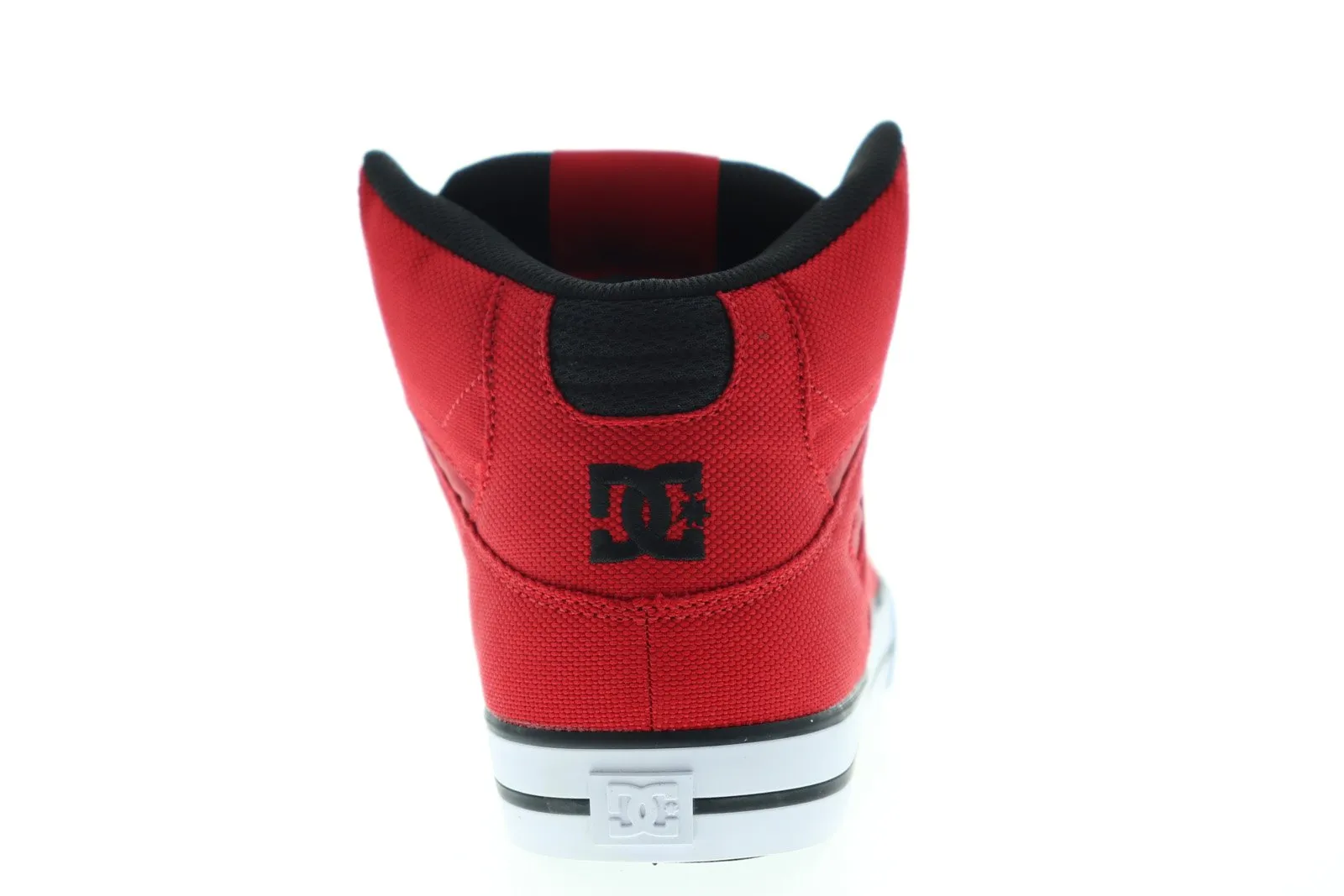 Men's Red Canvas Skate Sneakers: DC Pure High Top WC TX SE ADYS400046