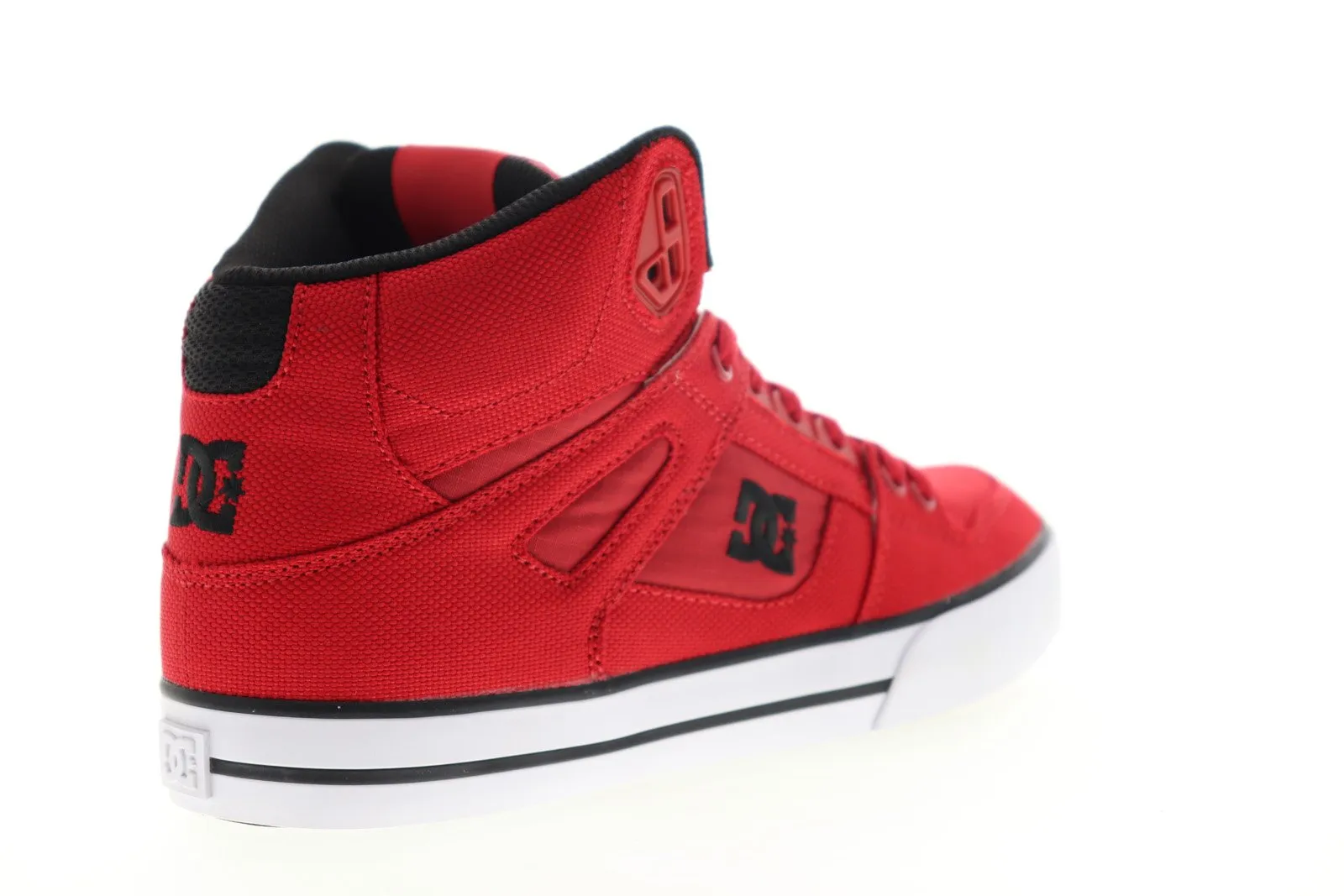 Men's Red Canvas Skate Sneakers: DC Pure High Top WC TX SE ADYS400046