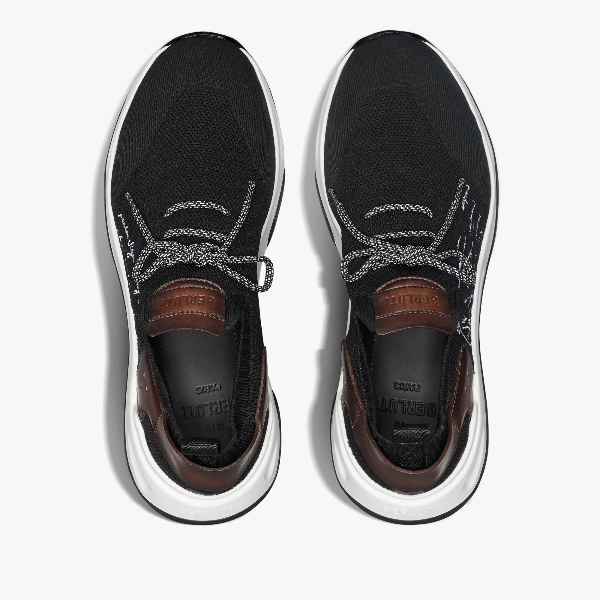 Men's Shadow Knit and Leather Sneaker for Urbane Style