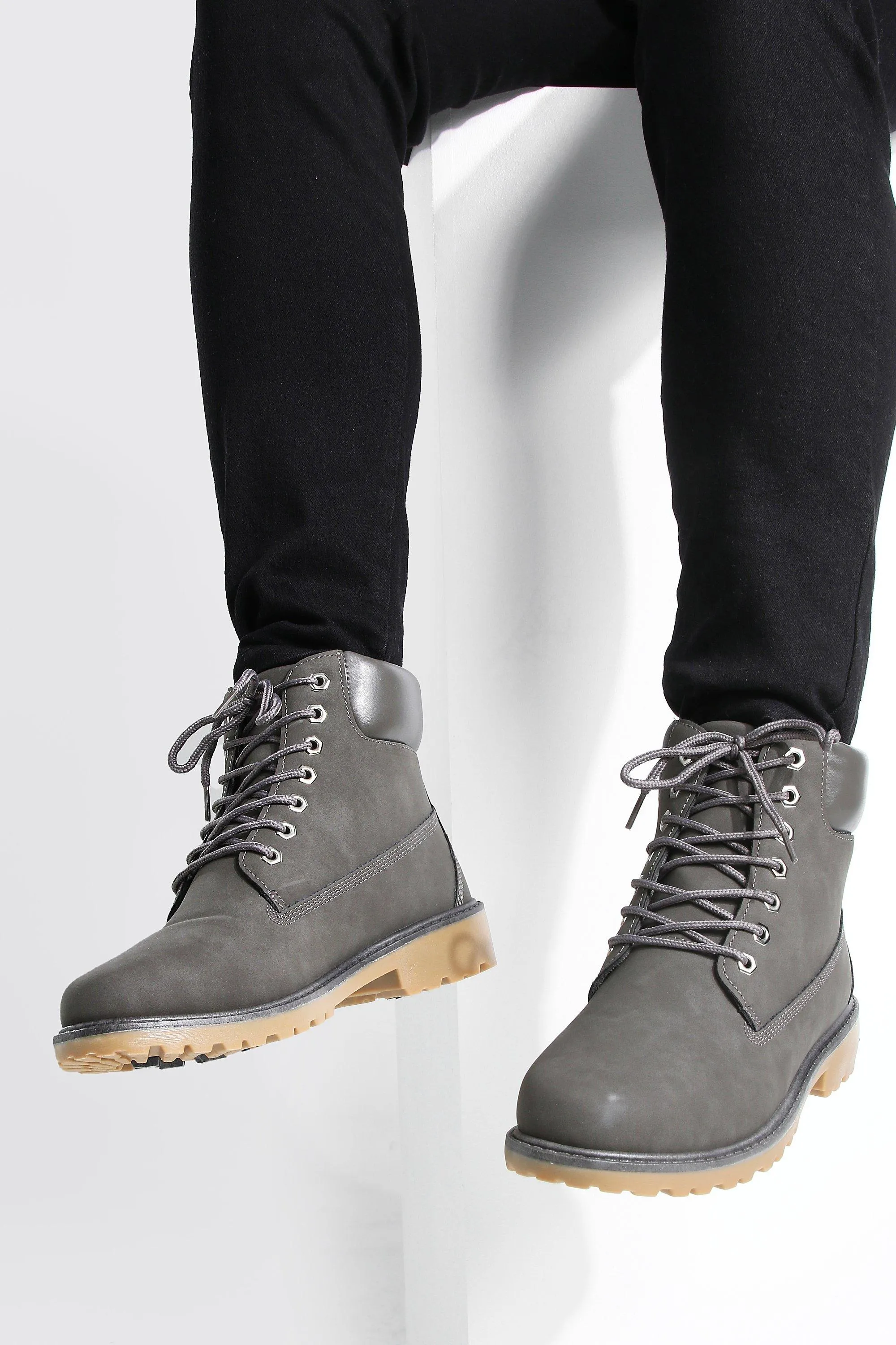 Men's Trendy Worker Boots at boohooMAN UK