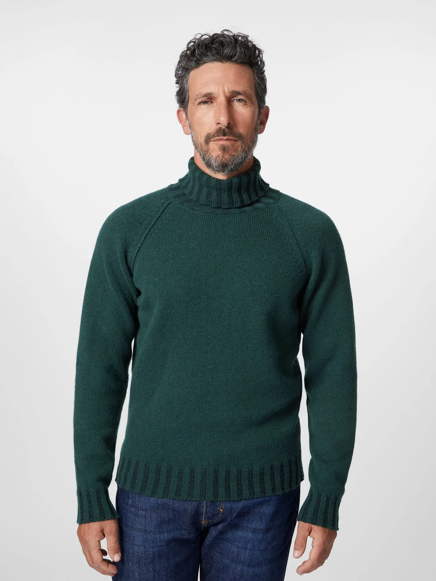 Green Turtleneck Sweater Manufactum