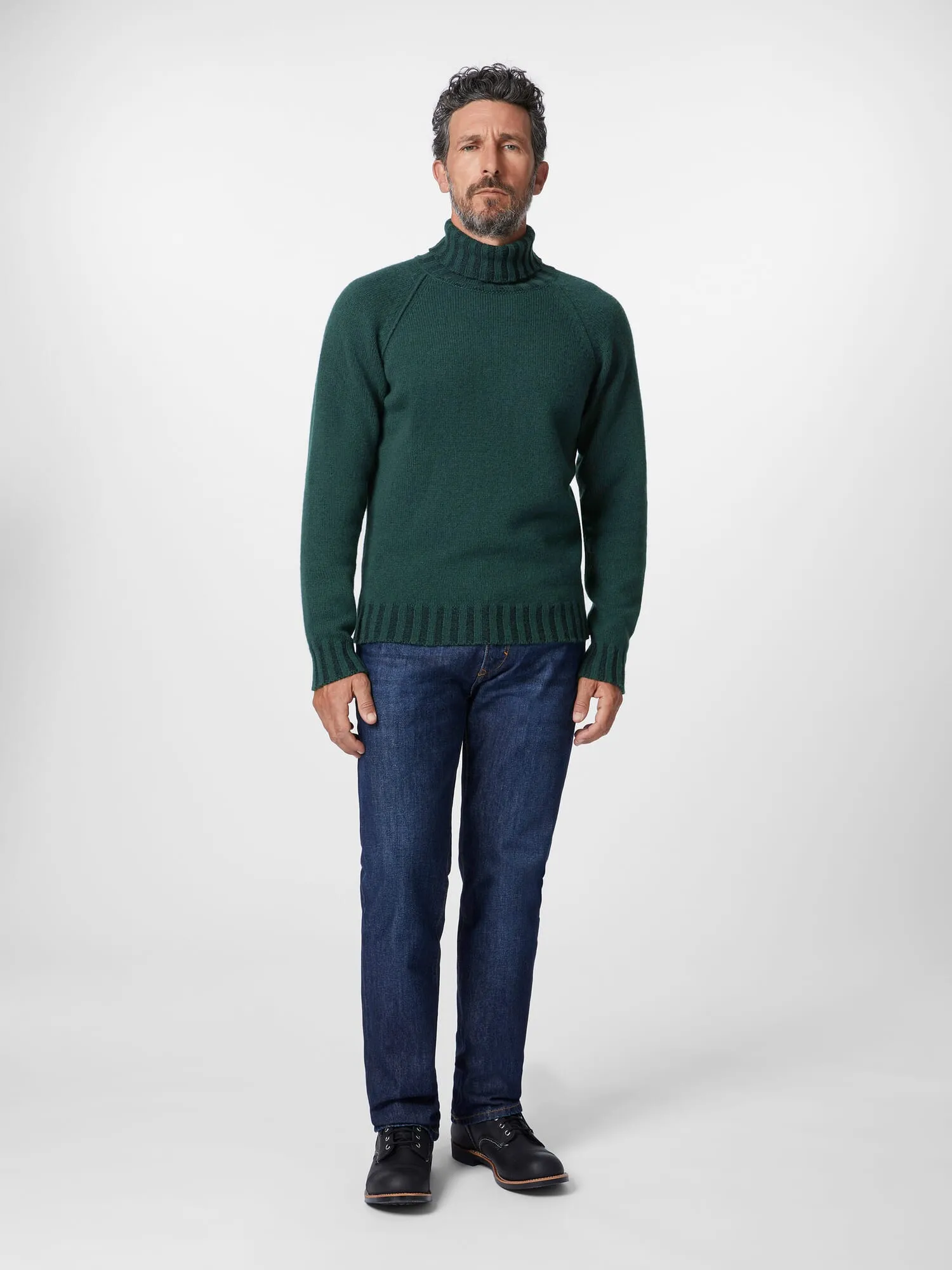 Green Turtleneck Sweater Manufactum