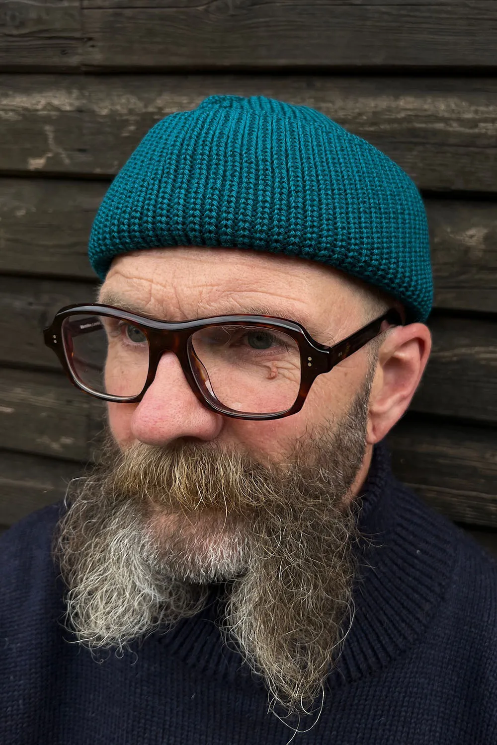 Merino Bifold Teal Watch Cap