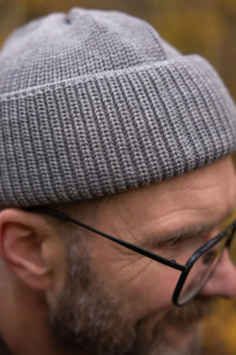 Merino Bifold Watch Cap Grey