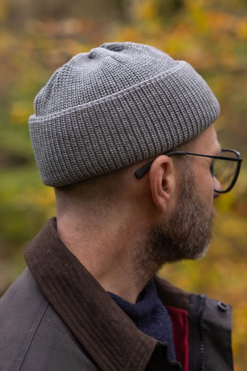 Merino Bifold Watch Cap Grey