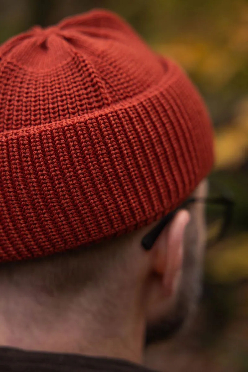 Merino Bifold Watch Cap Rust