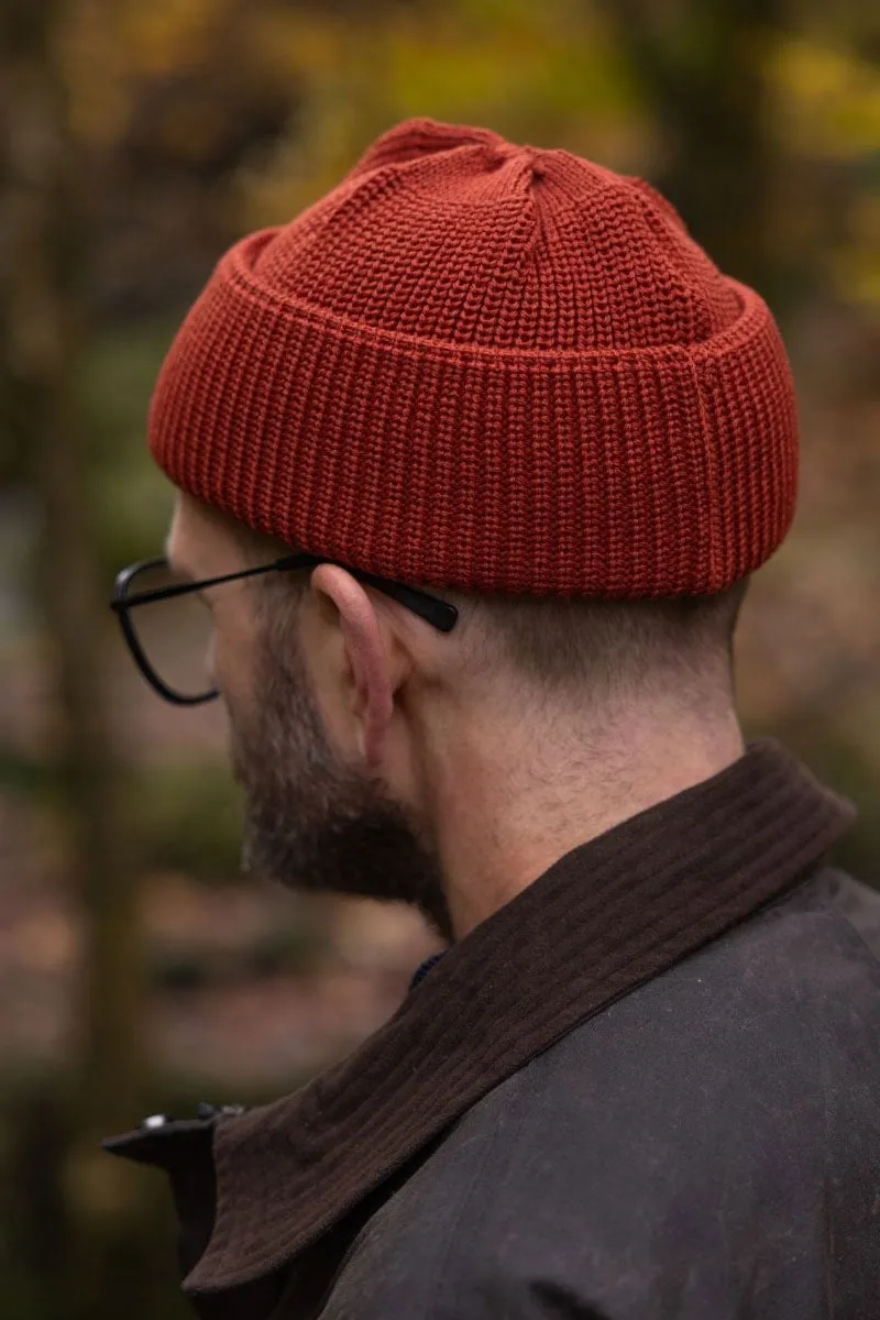 Merino Bifold Watch Cap Rust