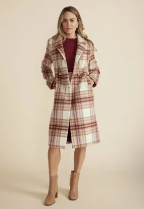 MinkPink Riley Check Coat in Multi