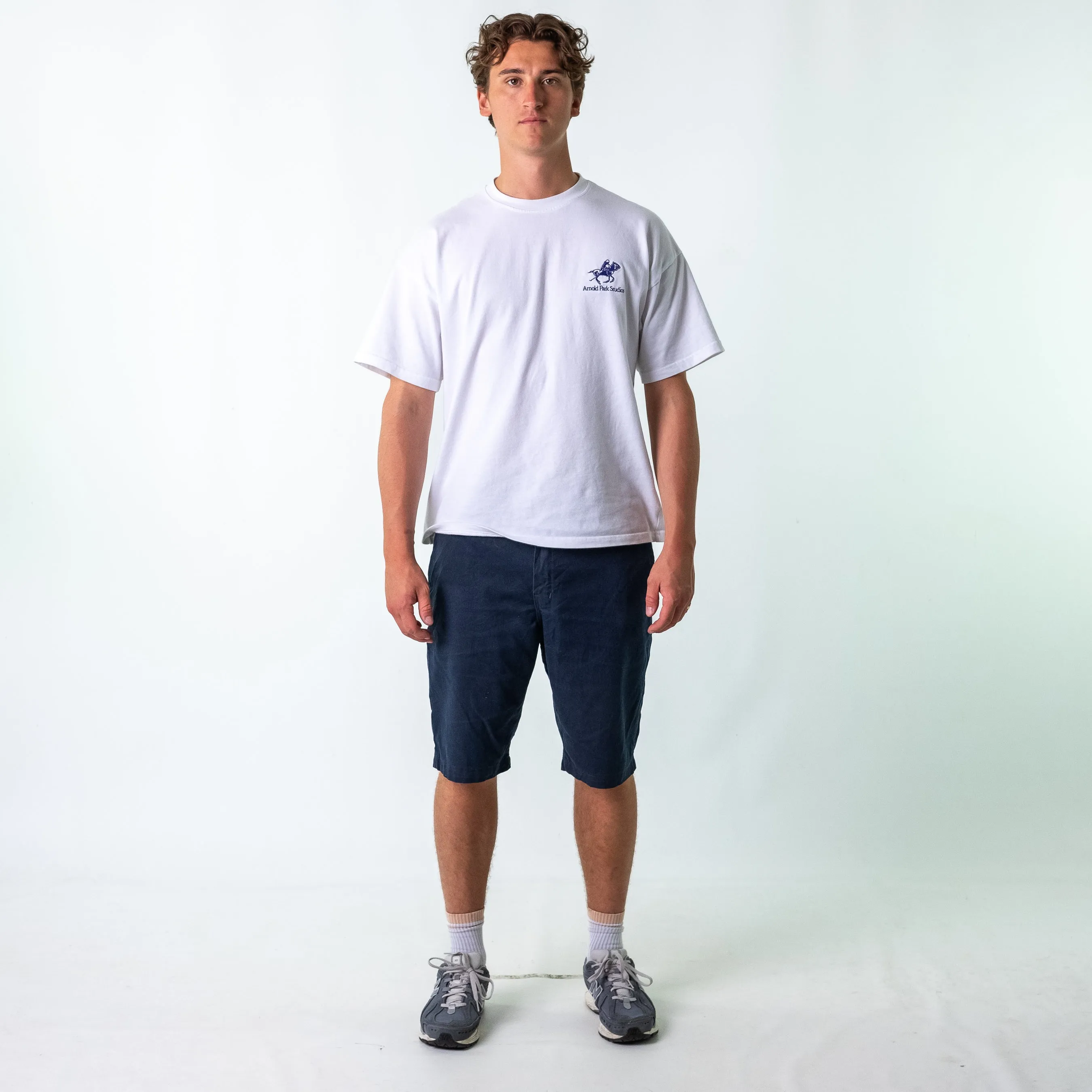 Navy Blue 90s Dickies Woven Baggy Shorts (36)