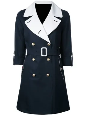 Navy Blue Women's Trench Coat