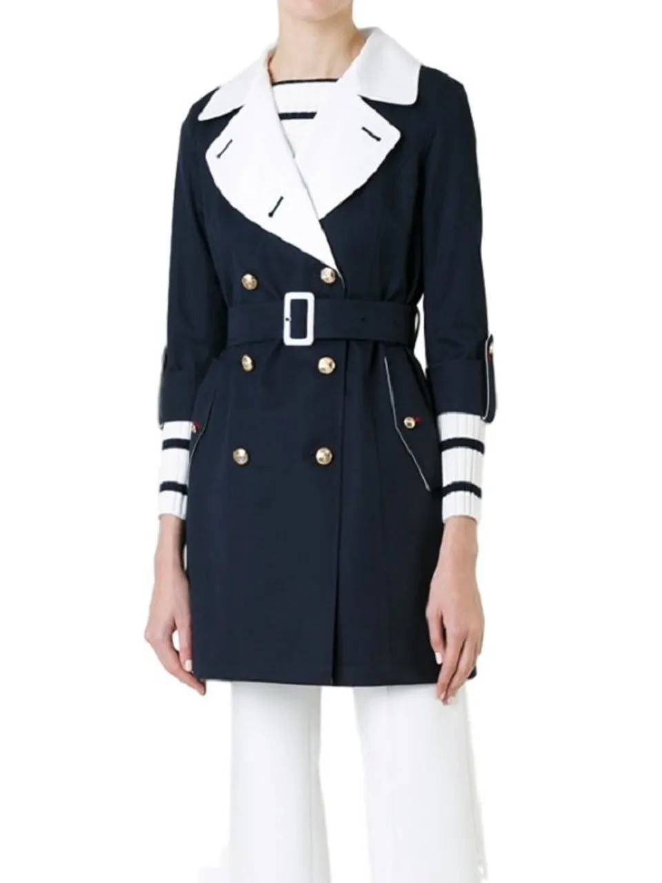 Navy Blue Women's Trench Coat