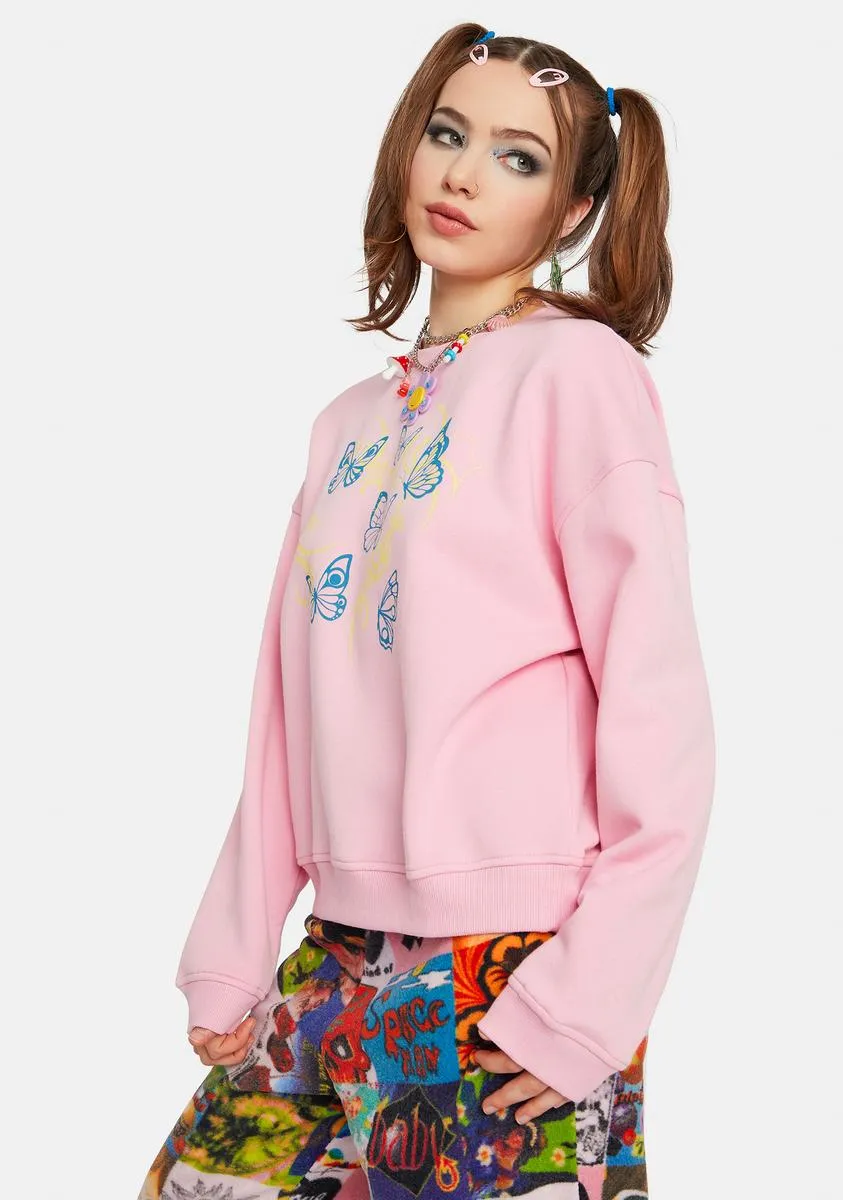 Neon Butterfly Pullover