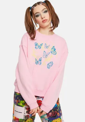 Neon Butterfly Pullover